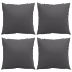 vidaXL Perne de canapea, 4 buc., antracit, 40x40 cm, textil vidaXL Perne de canapea, 4 buc., antracit, 40x40 cm, textil