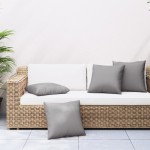 vidaXL Perne de canapea, 4 buc., gri, 40x40 cm, textil vidaXL Perne de canapea, 4 buc., gri, 40x40 cm, textil