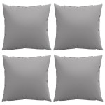 vidaXL Perne de canapea, 4 buc., gri, 40x40 cm, textil vidaXL Perne de canapea, 4 buc., gri, 40x40 cm, textil