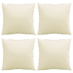 vidaXL Perne de canapea, 4 buc., crem, 40x40 cm, textil vidaXL Perne de canapea, 4 buc., crem, 40x40 cm, textil