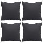 vidaXL Perne de canapea, 4 buc., negru, 40x40 cm, textil vidaXL Perne de canapea, 4 buc., negru, 40x40 cm, textil