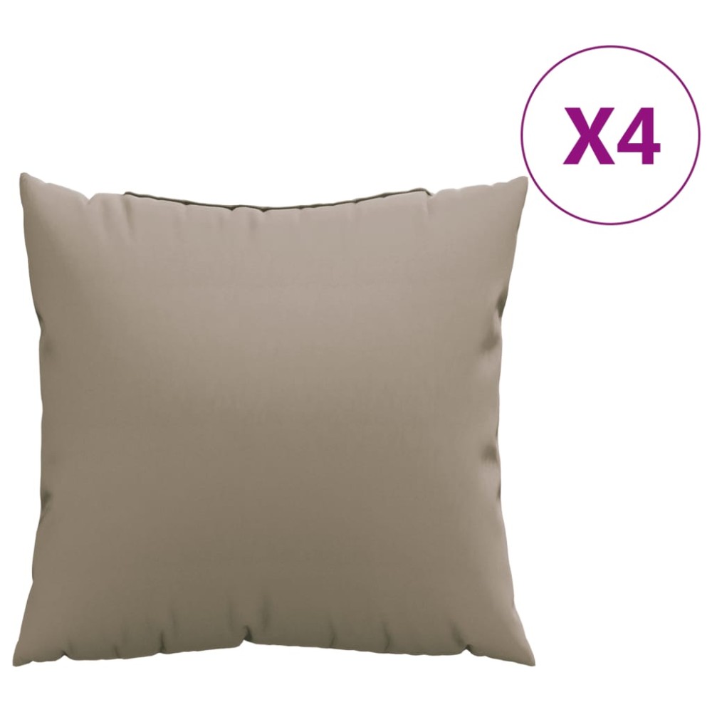 vidaXL Perne de canapea, 4 buc., taupe, 40x40 cm, textil