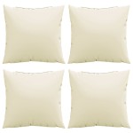 vidaXL Perne de canapea, 4 buc., crem, 50x50 cm, textil