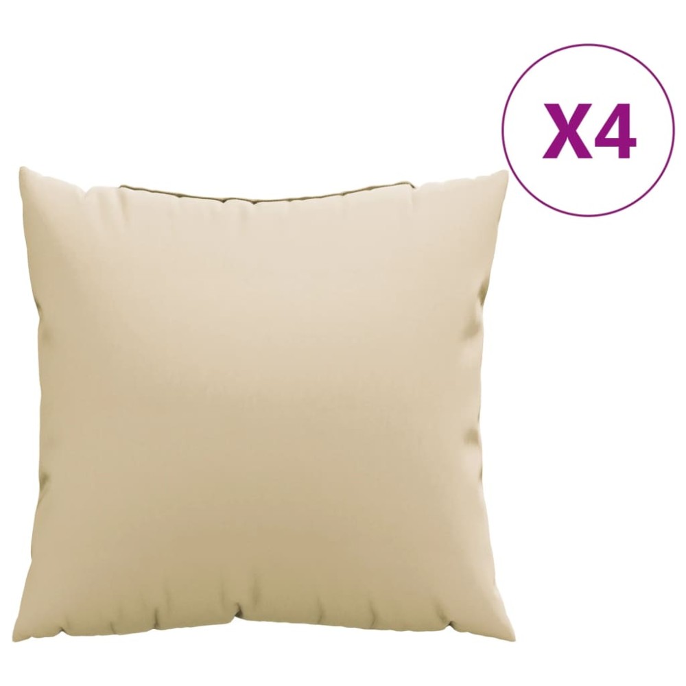 vidaXL Perne de canapea, 4 buc., beige, 50x50 cm, textil