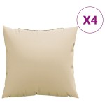 vidaXL Perne de canapea, 4 buc., beige, 50x50 cm, textil vidaXL Perne de canapea, 4 buc., beige, 50x50 cm, textil