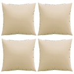 vidaXL Perne de canapea, 4 buc., beige, 50x50 cm, textil vidaXL Perne de canapea, 4 buc., beige, 50x50 cm, textil