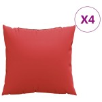 vidaXL Perne de canapea, 4 buc., roșu, 50x50 cm, textil vidaXL Perne de canapea, 4 buc., roșu, 50x50 cm, textil