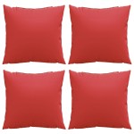 vidaXL Perne de canapea, 4 buc., roșu, 50x50 cm, textil vidaXL Perne de canapea, 4 buc., roșu, 50x50 cm, textil