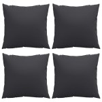 vidaXL Perne de canapea, 4 buc., negru, 50x50 cm, textil