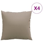 vidaXL Perne de canapea, 4 buc., taupe, 50x50 cm, textil vidaXL Perne de canapea, 4 buc., taupe, 50x50 cm, textil