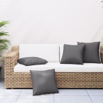 vidaXL Perne de canapea, 4 buc., antracit, 60x60 cm, textil vidaXL Perne de canapea, 4 buc., antracit, 60x60 cm, textil