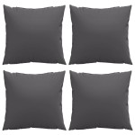 vidaXL Perne de canapea, 4 buc., antracit, 60x60 cm, textil vidaXL Perne de canapea, 4 buc., antracit, 60x60 cm, textil