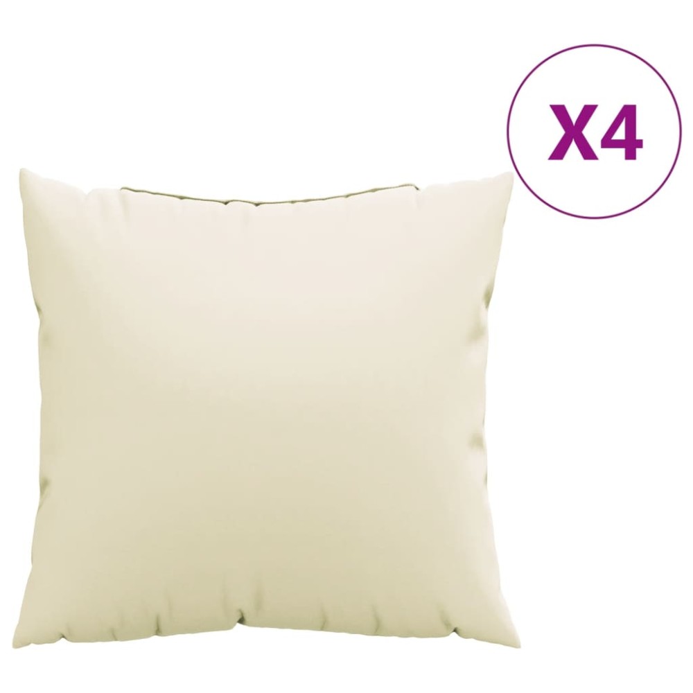 vidaXL Perne de canapea, 4 buc., crem, 60x60 cm, textil