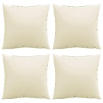 vidaXL Perne de canapea, 4 buc., crem, 60x60 cm, textil