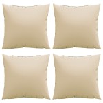 vidaXL Perne de canapea, 4 buc., beige, 60x60 cm, textil vidaXL Perne de canapea, 4 buc., beige, 60x60 cm, textil