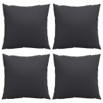 vidaXL Perne de canapea, 4 buc., negru, 60x60 cm, textil vidaXL Perne de canapea, 4 buc., negru, 60x60 cm, textil