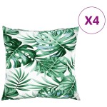 vidaXL Perne de canapea, 4 buc., model frunze, 60x60 cm, textil vidaXL Perne de canapea, 4 buc., model frunze, 60x60 cm, textil
