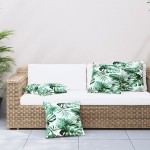 vidaXL Perne de canapea, 4 buc., model frunze, 60x60 cm, textil vidaXL Perne de canapea, 4 buc., model frunze, 60x60 cm, textil