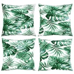 vidaXL Perne de canapea, 4 buc., model frunze, 60x60 cm, textil vidaXL Perne de canapea, 4 buc., model frunze, 60x60 cm, textil