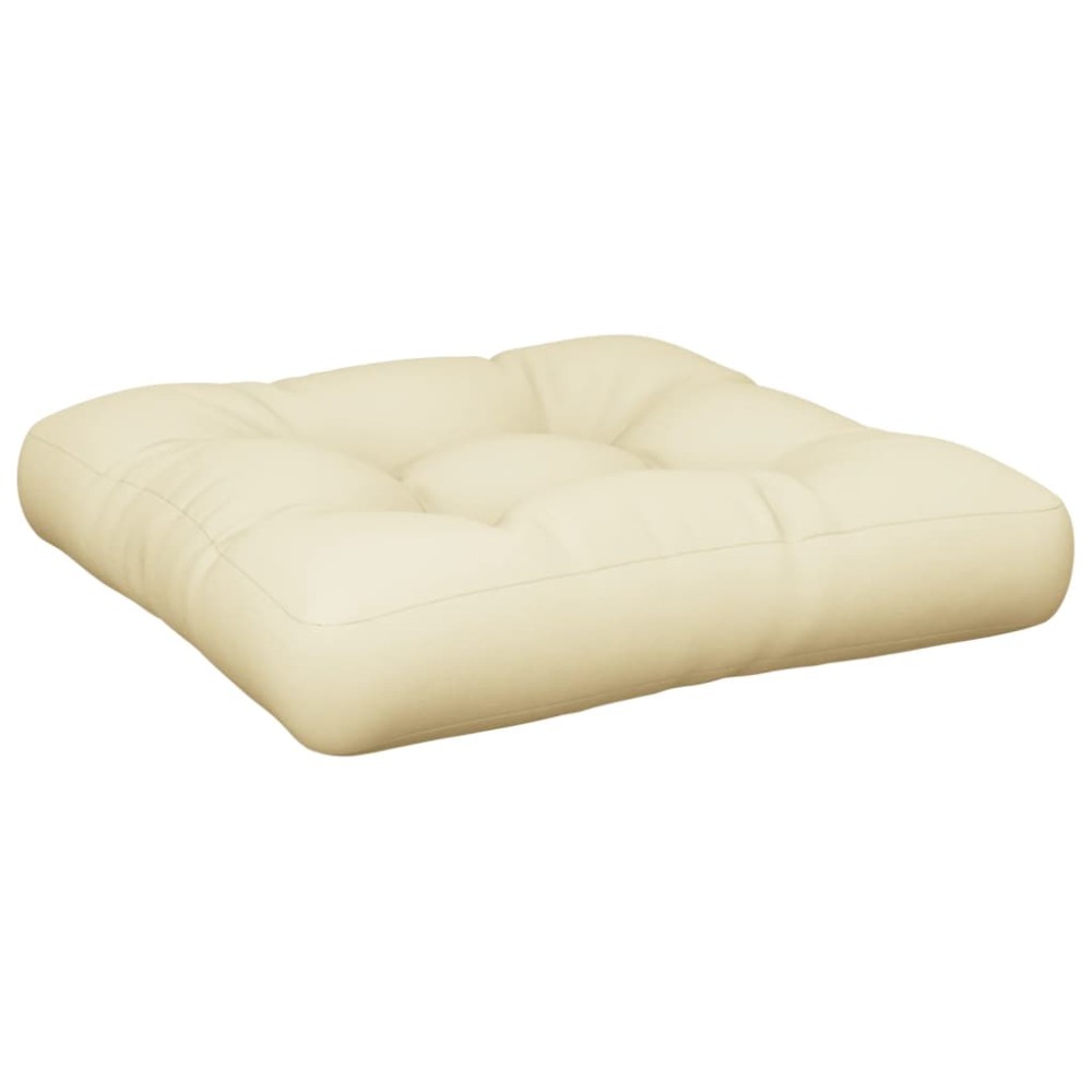 vidaXL Pernă de paleți, crem, 50x50x12 cm, material textil