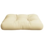 vidaXL Pernă de paleți, crem, 50x50x12 cm, material textil