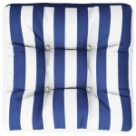 vidaXL Pernă de paleți, dungi albastru/alb, 50x50x12 cm, textil vidaXL Pernă de paleți, dungi albastru/alb, 50x50x12 cm, textil