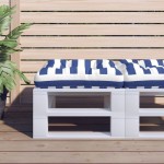 vidaXL Pernă de paleți, dungi albastru/alb, 60x60x12 cm, textil vidaXL Pernă de paleți, dungi albastru/alb, 60x60x12 cm, textil