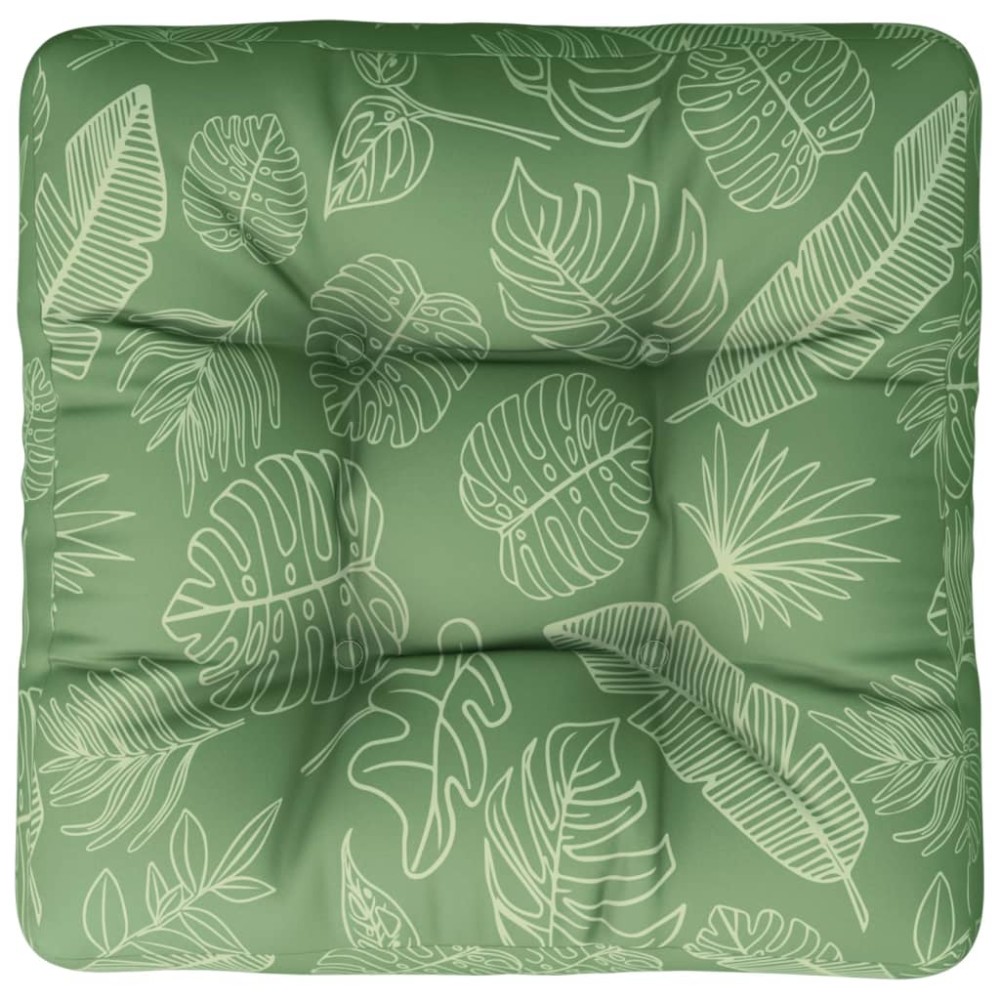 vidaXL Pernă de paleți, model frunze, 60x60x12 cm, textil