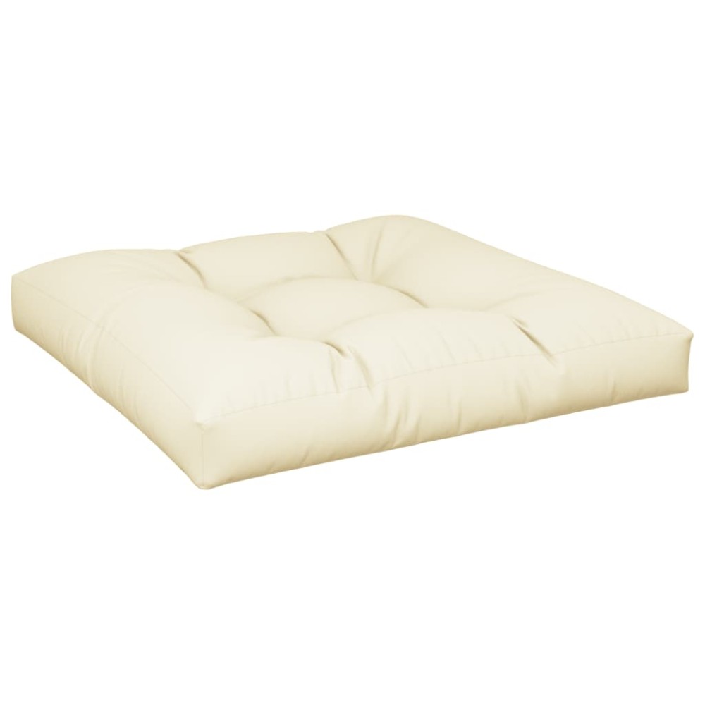 vidaXL Pernă pentru paleți, crem, 80x80x12 cm, material textil