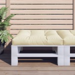vidaXL Pernă pentru paleți, crem, 80x80x12 cm, material textil