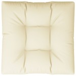 vidaXL Pernă pentru paleți, crem, 80x80x12 cm, material textil