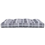 vidaXL Pernă de paleți, gri carouri, 120x80x12 cm, material textil vidaXL Pernă de paleți, gri carouri, 120x80x12 cm, material textil