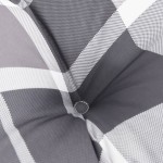 vidaXL Pernă de paleți, gri carouri, 120x80x12 cm, material textil vidaXL Pernă de paleți, gri carouri, 120x80x12 cm, material textil