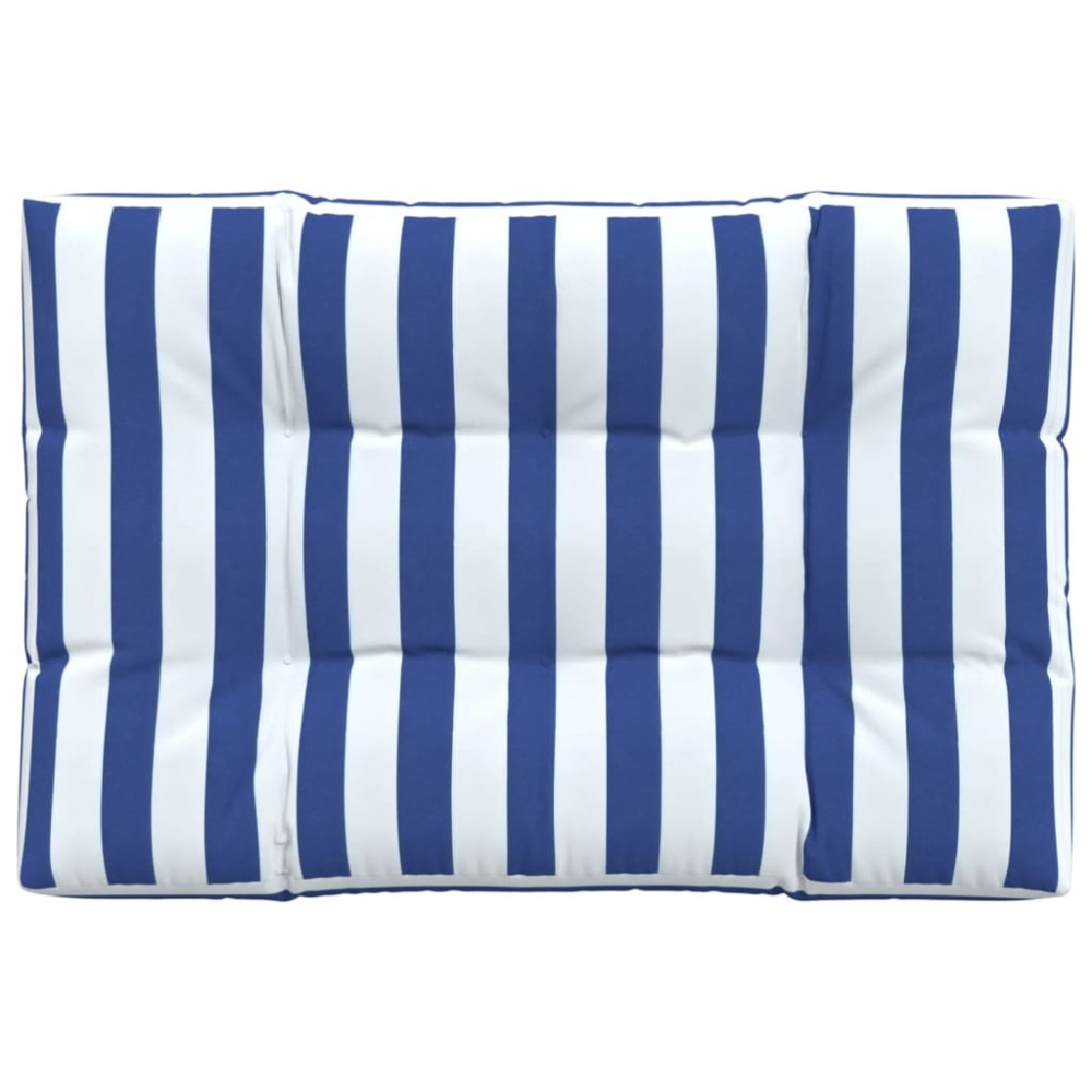 vidaXL Pernă de paleți, dungi albastru/alb, 120x80x12 cm, textil
