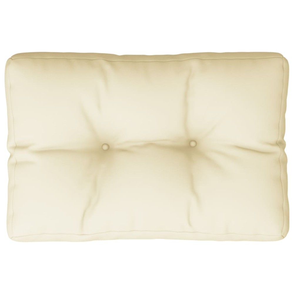 vidaXL Pernă de paleți, crem, 50x40x12 cm, material textil
