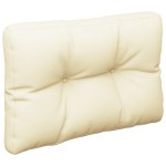 vidaXL Pernă de paleți, crem, 50x40x12 cm, material textil vidaXL Pernă de paleți, crem, 50x40x12 cm, material textil