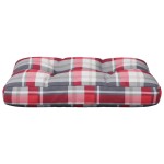 vidaXL Pernă de paleți, roșu carouri, 60x40x12 cm, material textil vidaXL Pernă de paleți, roșu carouri, 60x40x12 cm, material textil