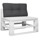 vidaXL Pernă de paleți, negru, 70x40x12 cm, material textil