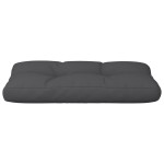 vidaXL Pernă de paleți, negru, 70x40x12 cm, material textil