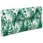 vidaXL Pernă de paleți, model frunze, 70x40x12 cm, textil
