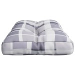 vidaXL Pernă de paleți, gri carouri, 70x40x12 cm, material textil