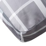 vidaXL Pernă de paleți, gri carouri, 70x40x12 cm, material textil