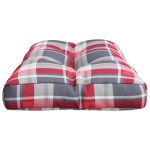 vidaXL Pernă de paleți, roșu carouri, 80x40x12 cm, material textil vidaXL Pernă de paleți, roșu carouri, 80x40x12 cm, material textil