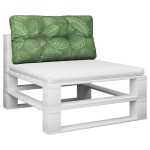 vidaXL Pernă de paleți, model frunze, 80x40x12 cm, textil