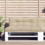 vidaXL Pernă de paleți, bej, 120x40x12 cm, material textil vidaXL Pernă de paleți, bej, 120x40x12 cm, material textil