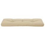 vidaXL Pernă de paleți, bej, 120x40x12 cm, material textil vidaXL Pernă de paleți, bej, 120x40x12 cm, material textil