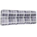 vidaXL Pernă de paleți, gri carouri, 120x40x12 cm, material textil vidaXL Pernă de paleți, gri carouri, 120x40x12 cm, material textil