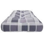 vidaXL Pernă de paleți, gri carouri, 120x40x12 cm, material textil vidaXL Pernă de paleți, gri carouri, 120x40x12 cm, material textil