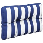 vidaXL Perne de paleți, 2 buc., dungi albastre și albe, textil vidaXL Perne de paleți, 2 buc., dungi albastre și albe, textil