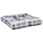 vidaXL Perne pentru paleți, 2 buc. gri, țesătură, model cu carouri vidaXL Perne pentru paleți, 2 buc. gri, țesătură, model cu carouri